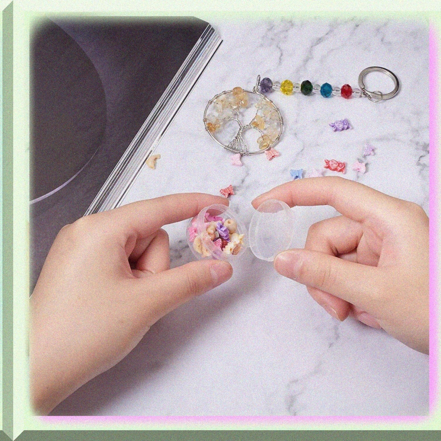 30 Pack Round Clear Plastic Bead Storage Containers