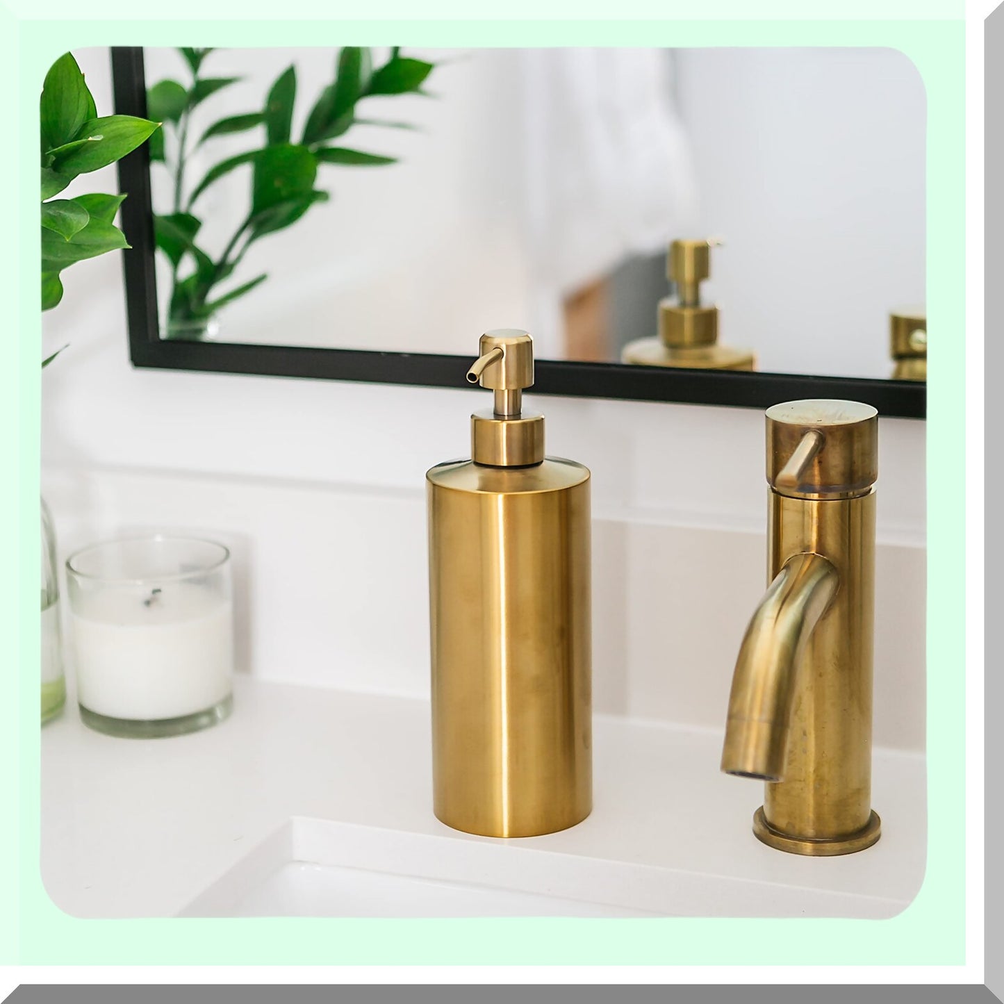 Gold Stainless Steel Soap Dispenser 15oz