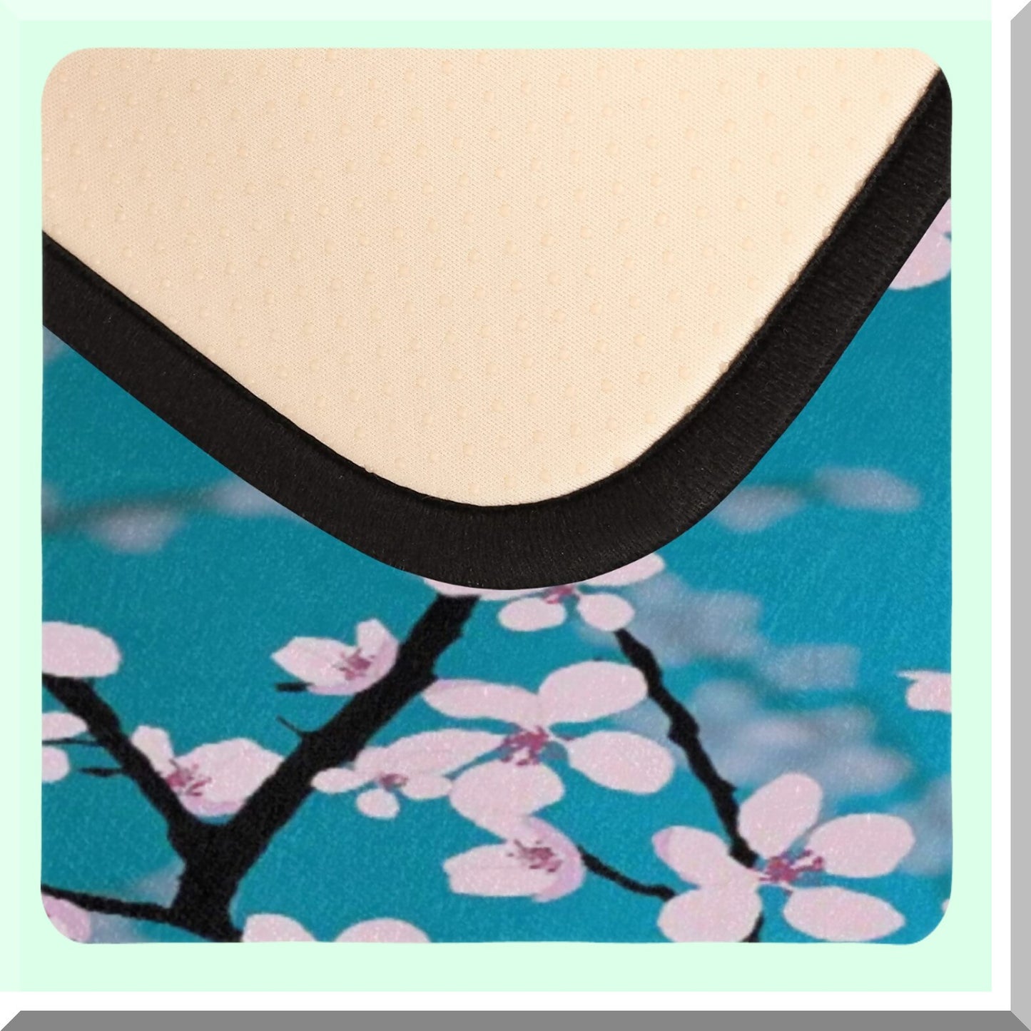 Cherry Blossom Bathroom Rugs Set of 2