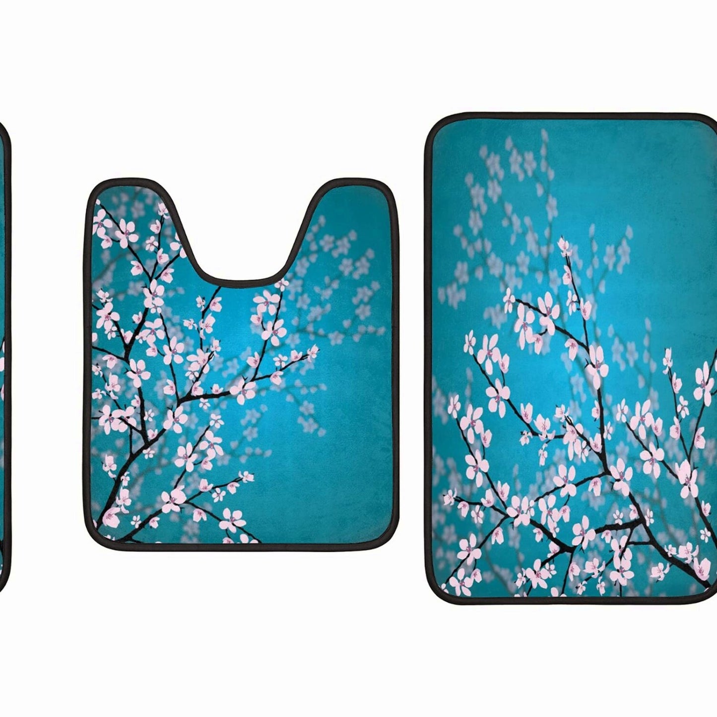 Cherry Blossom Bathroom Rugs Set of 2