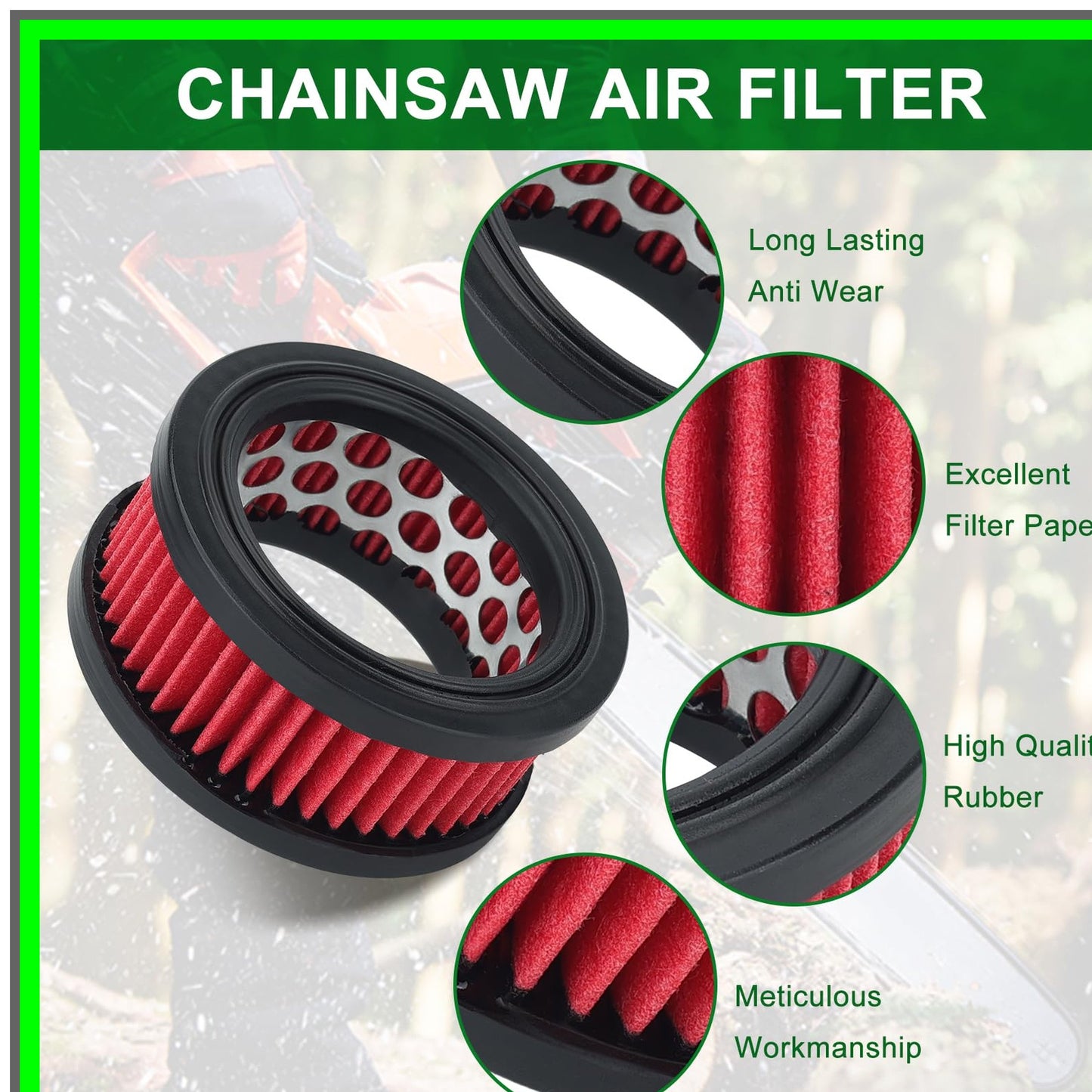 CS400 Chainsaw Air Filter Tune-Up Kit with Fuel Filter and Spark Plug
