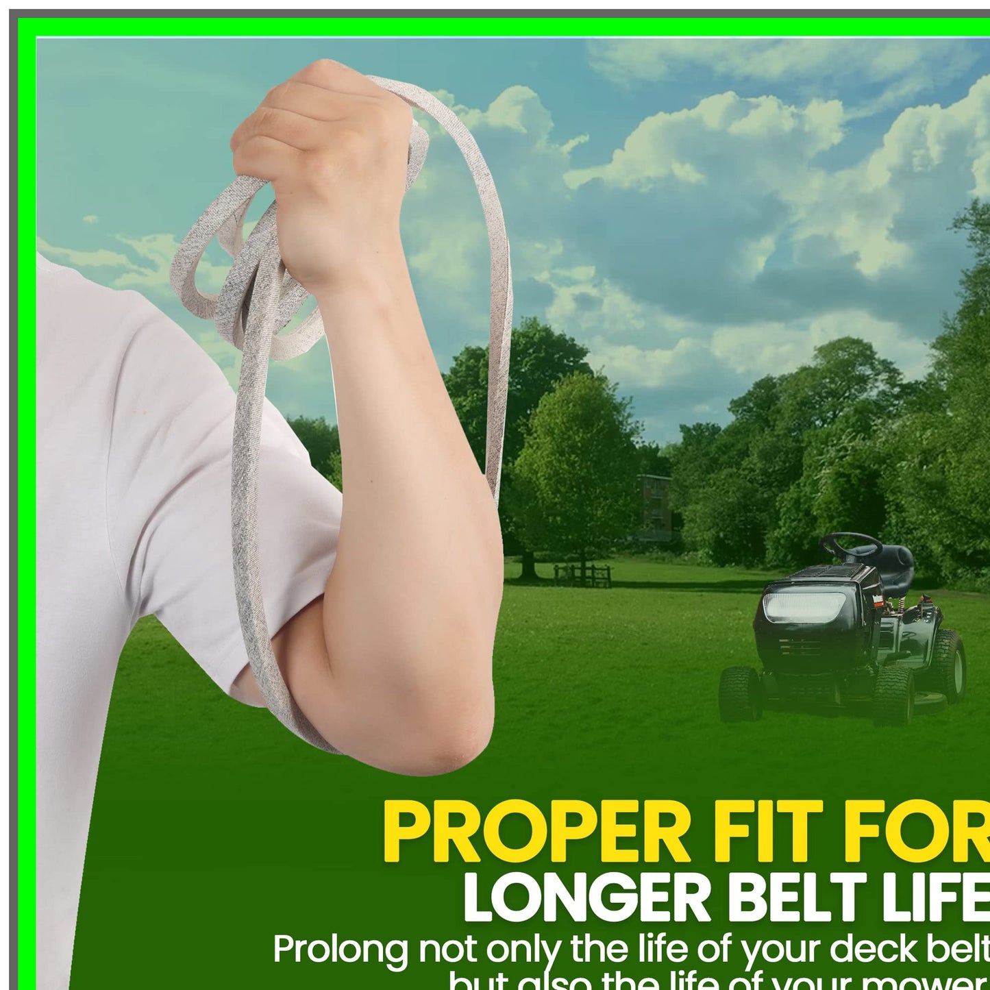 42" Heavy-Duty Lawn Mower Deck Drive Belt Replacement for GX20072 Series