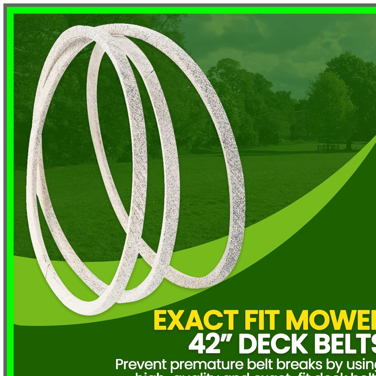 42" Heavy-Duty Lawn Mower Deck Drive Belt Replacement for GX20072 Series