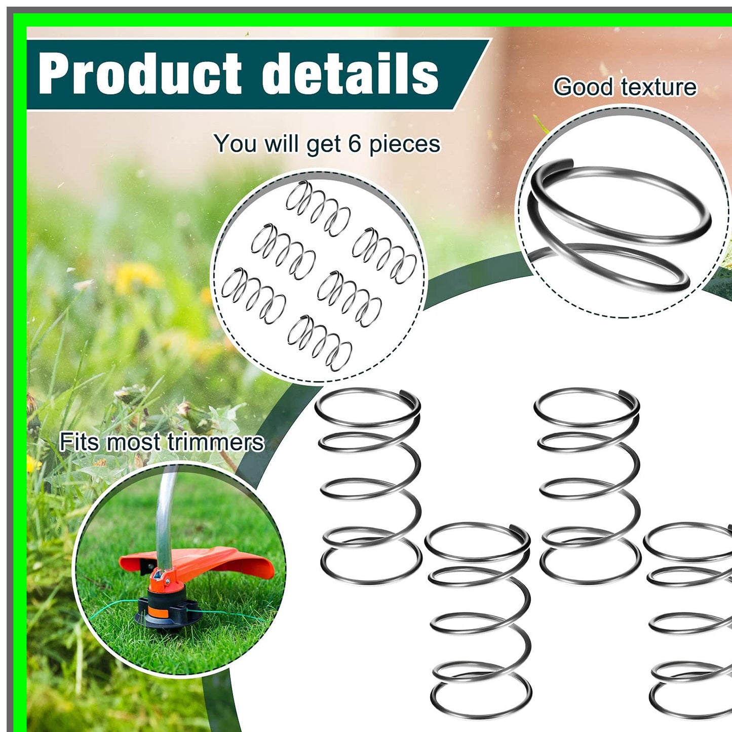 Outdoor Trimmer Spring Set for Efficient Lawn Care and Maintenance