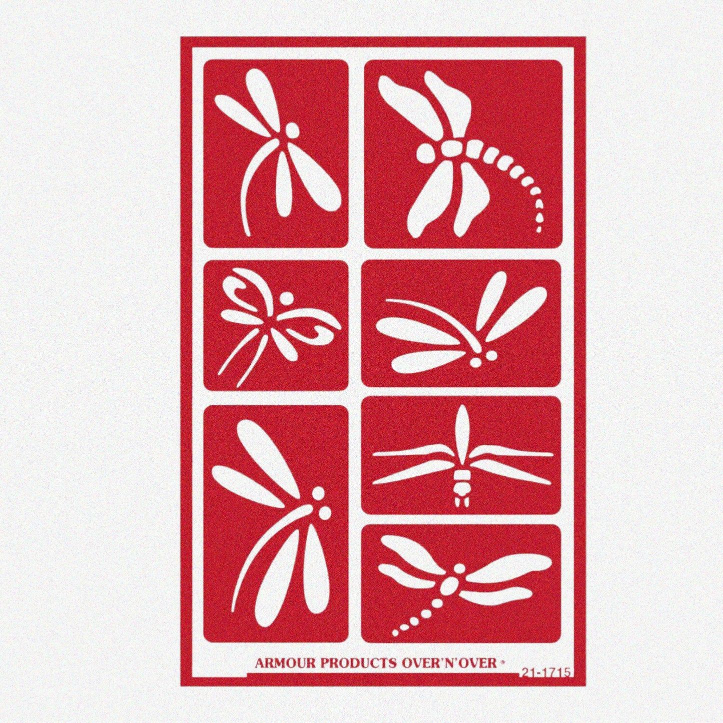 Dragonfly Glass Stencil Reusable Brown 7 Designs
