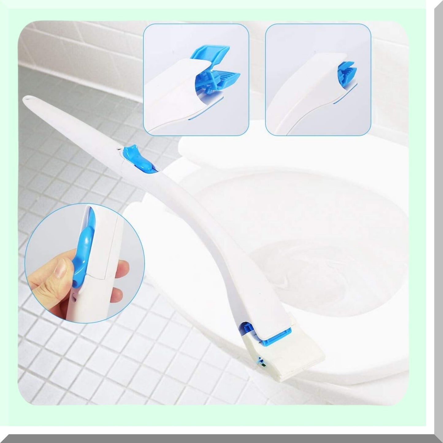 Long Handle Cotton Tet Scrubber with Replaceable Detergent Head