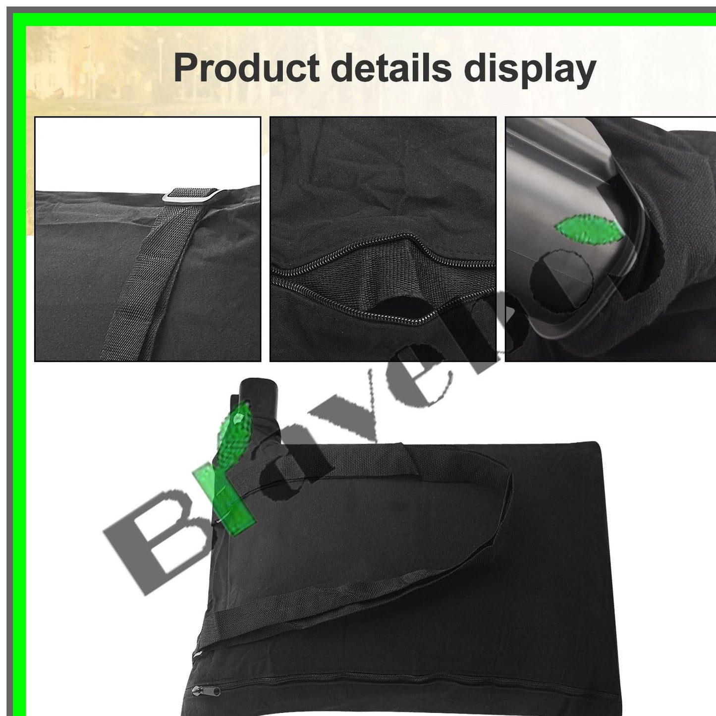 Dual Pack Leaf Blower Vacuum Shoulder Bag Compatible with Black Decker BV3100