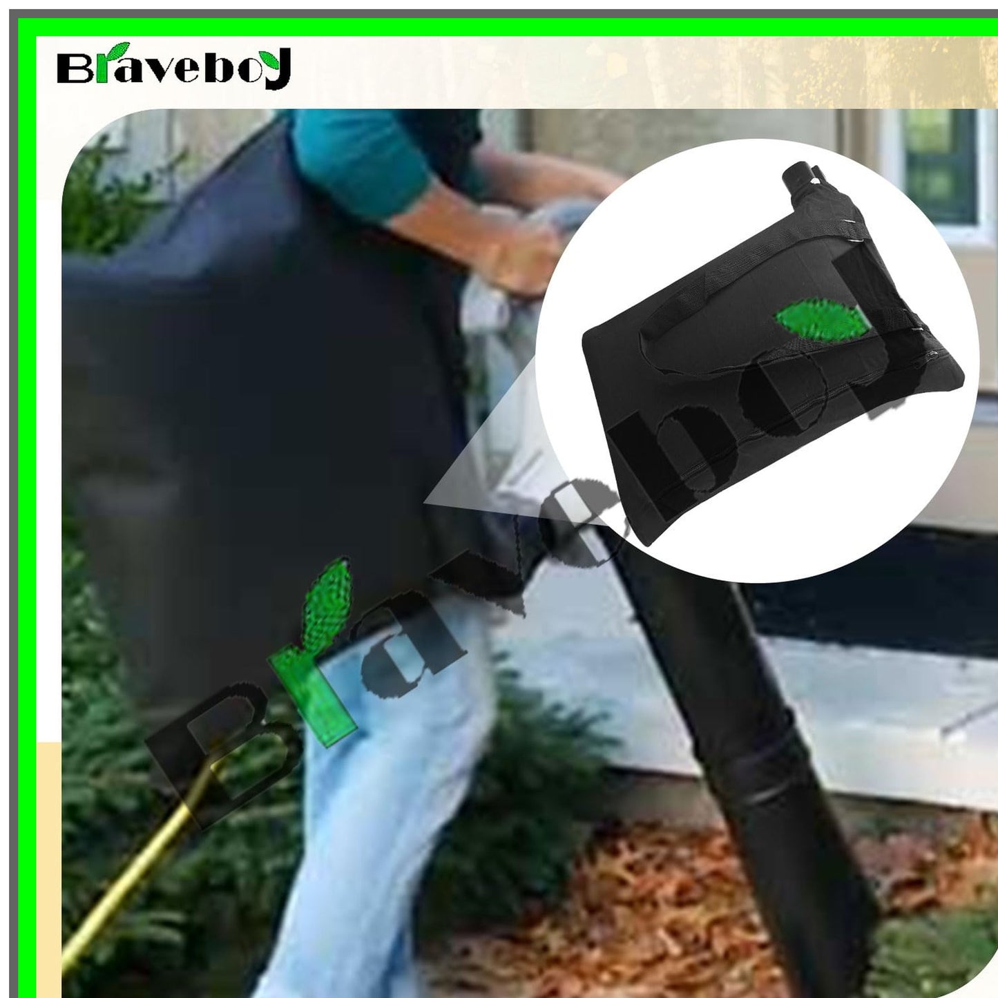 Dual Pack Leaf Blower Vacuum Shoulder Bag Compatible with Black Decker BV3100