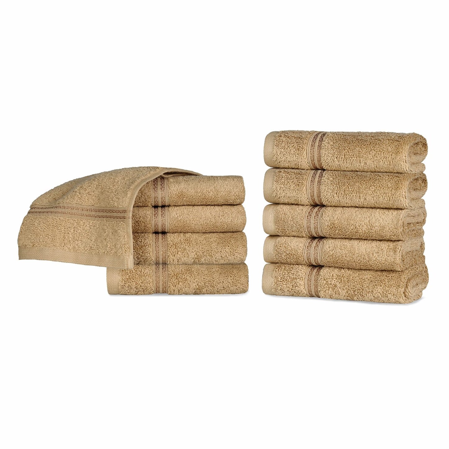 Egyptian Cotton 10-Piece Face Towel Set Small Towels for Facial