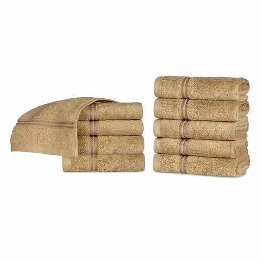 Egyptian Cotton 10-Piece Face Towel Set Small Towels for Facial