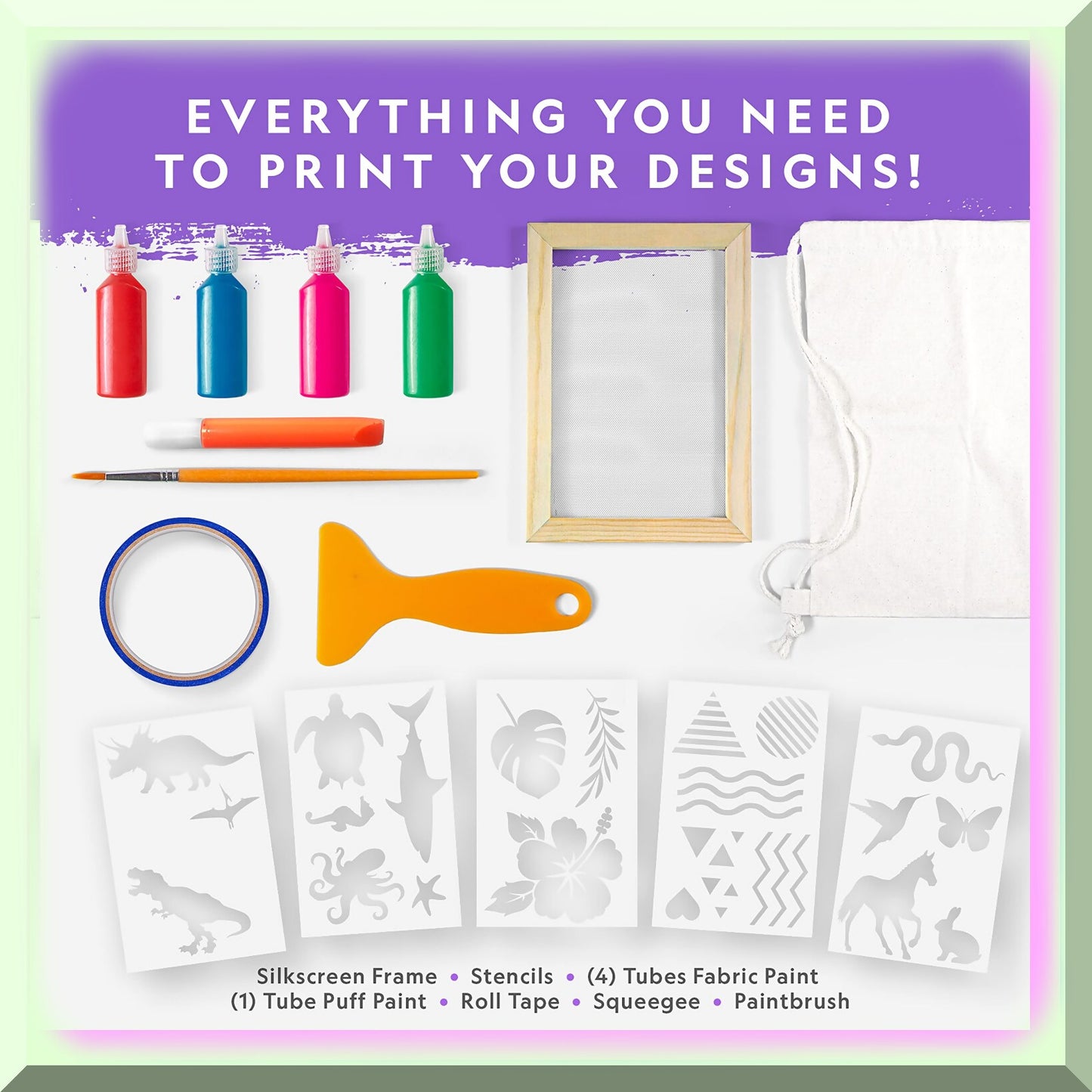 SilkArt Kids Screen Printing Deluxe Kit