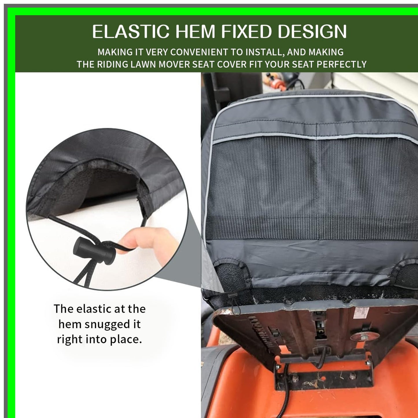 Durable Padded Lawn Mower Seat Cover for Cub Cadet and Kubota Tractors