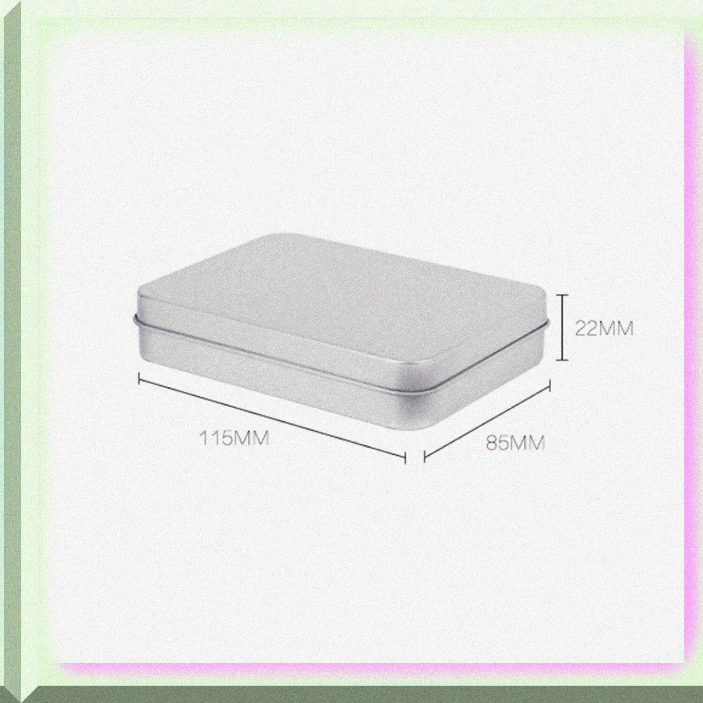 4 Pieces Rectangular Hinged Metal Storage Containers