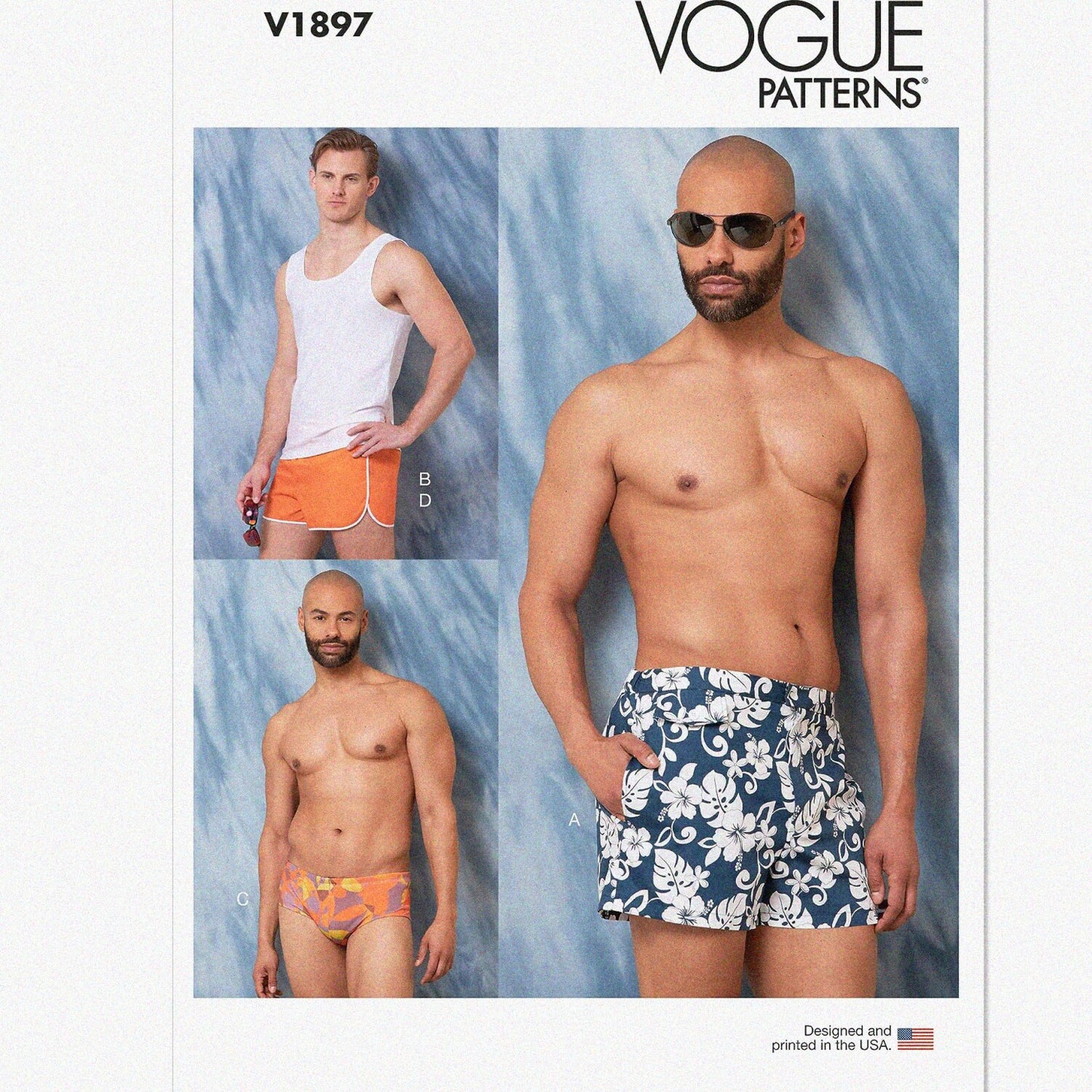 Men's Swimsuit and Tank Top Sewing Pattern Kit