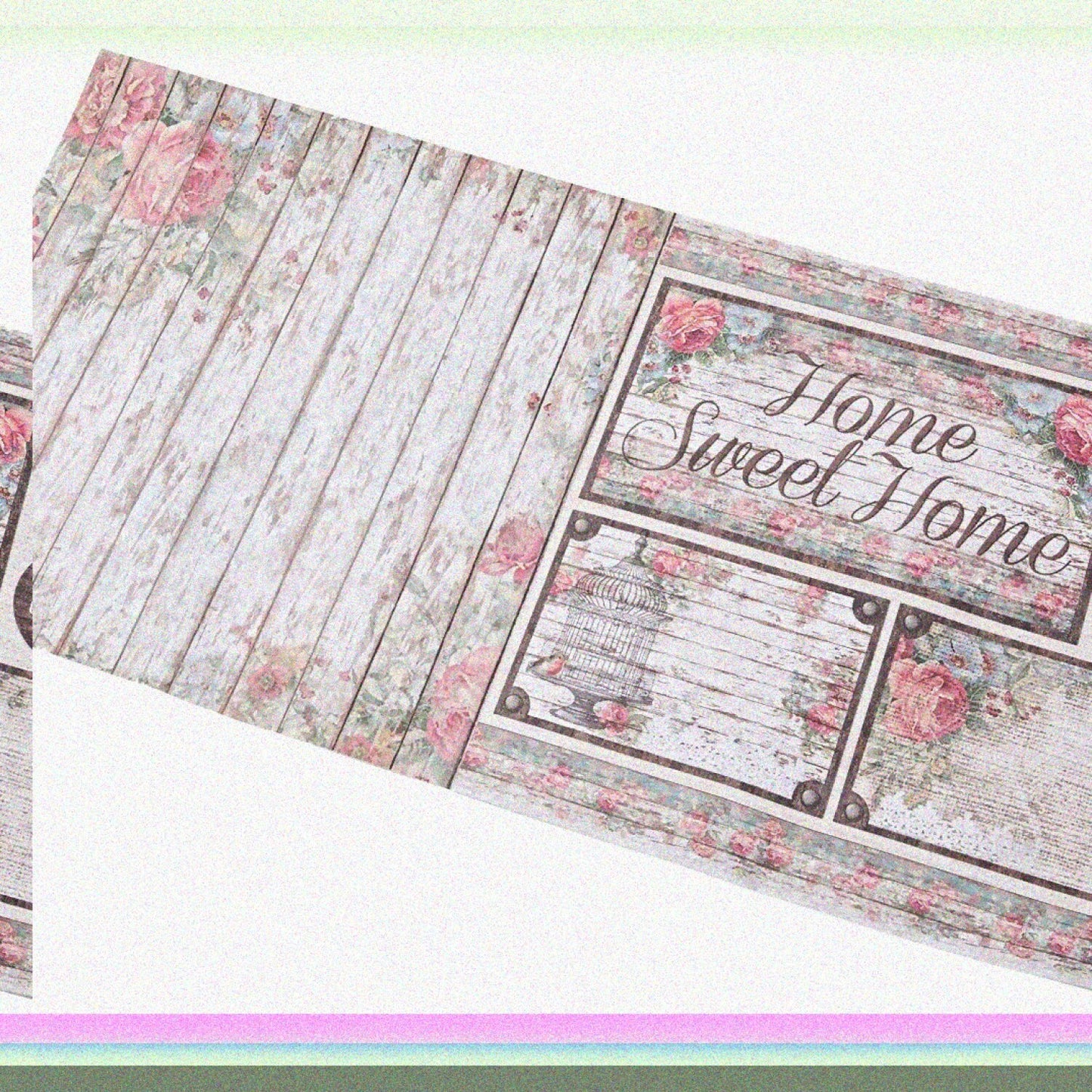 Pack of 10 Double-Sided Multicoloured Scrapbooking Sheets