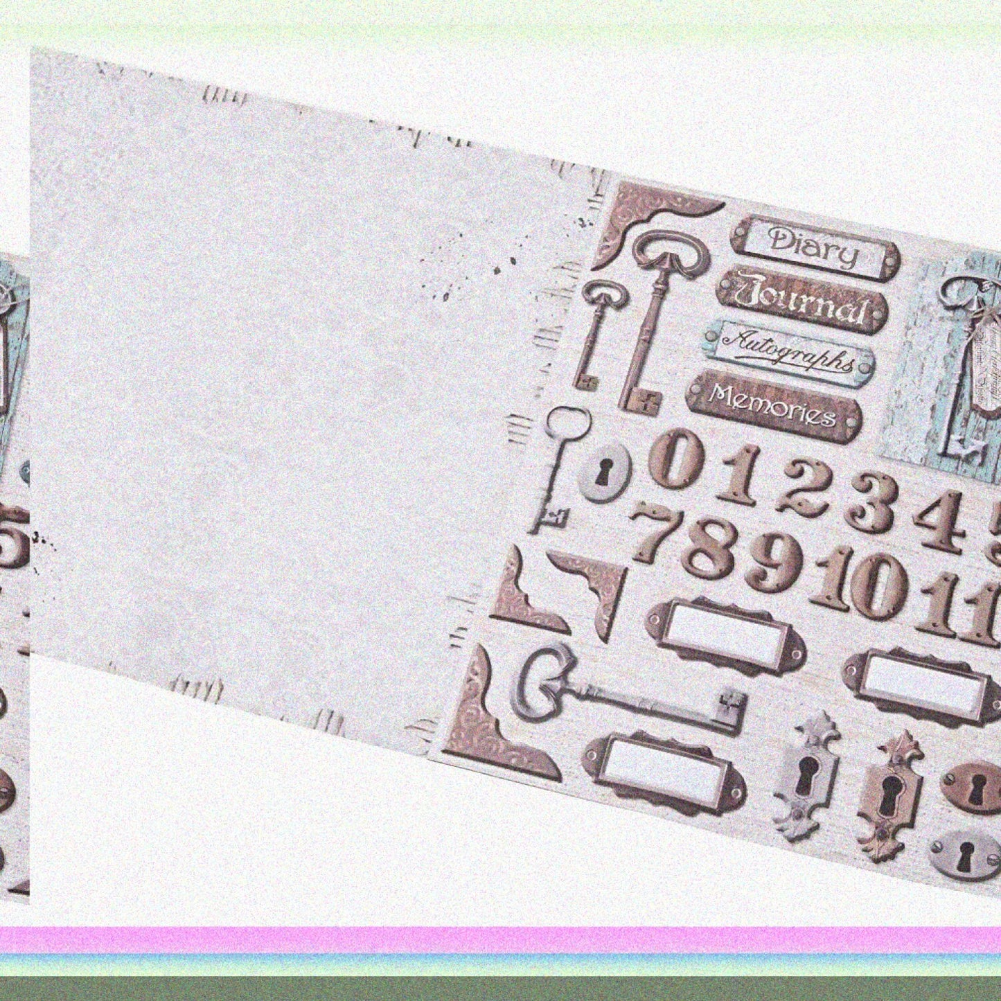 Pack of 10 Double-Sided Multicoloured Scrapbooking Sheets