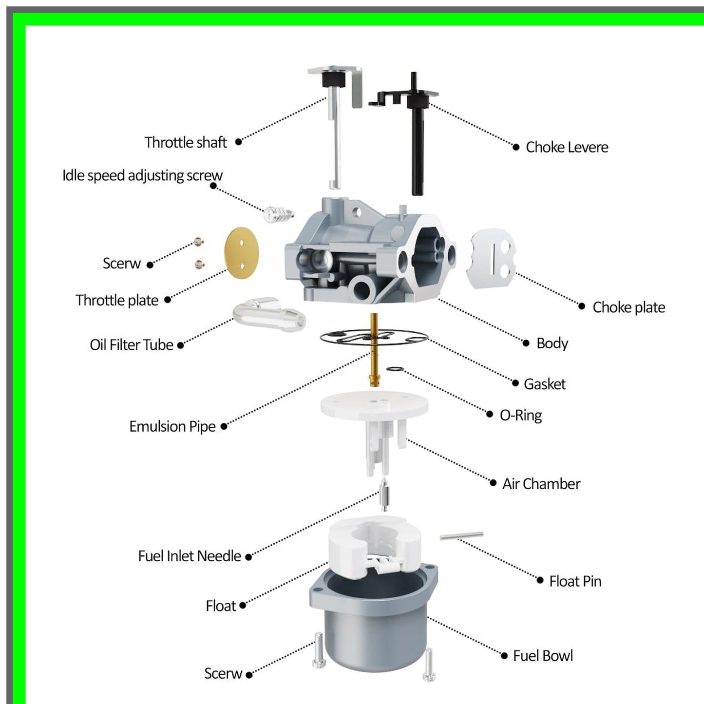 Briggs Stratton Carburetor Replacement for 21A707 21R707 Lawn Mowers