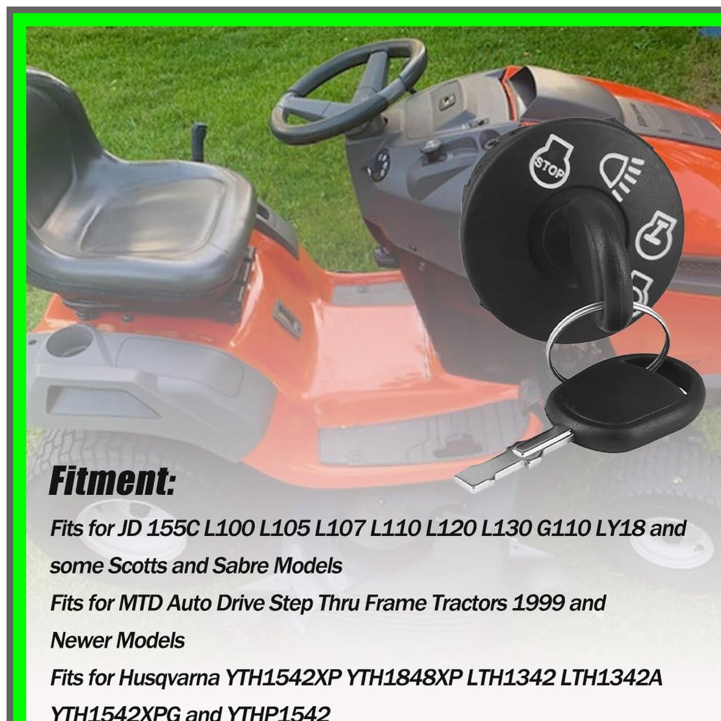 Riding Lawn Mower Ignition Switch with Two Keys for Husqvarna MTD Murray