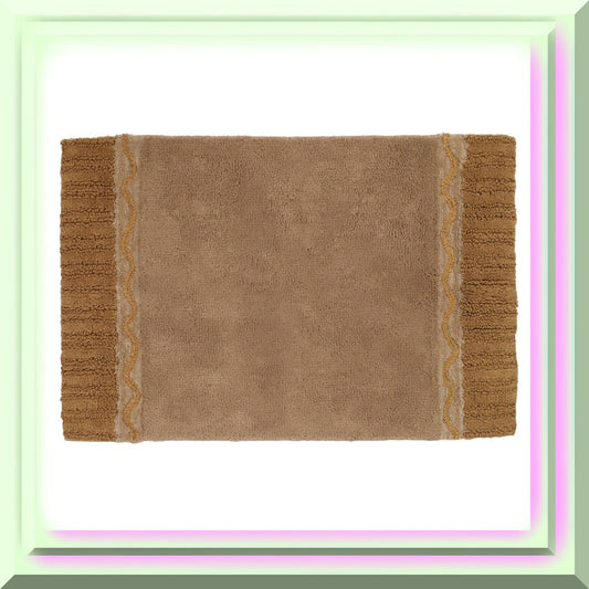 Cotton Bath Mat 20"x30" Braided Medallion Collection