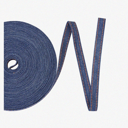 10.93 Yard Denim Ribbon 0.39 Inches Marine Blue