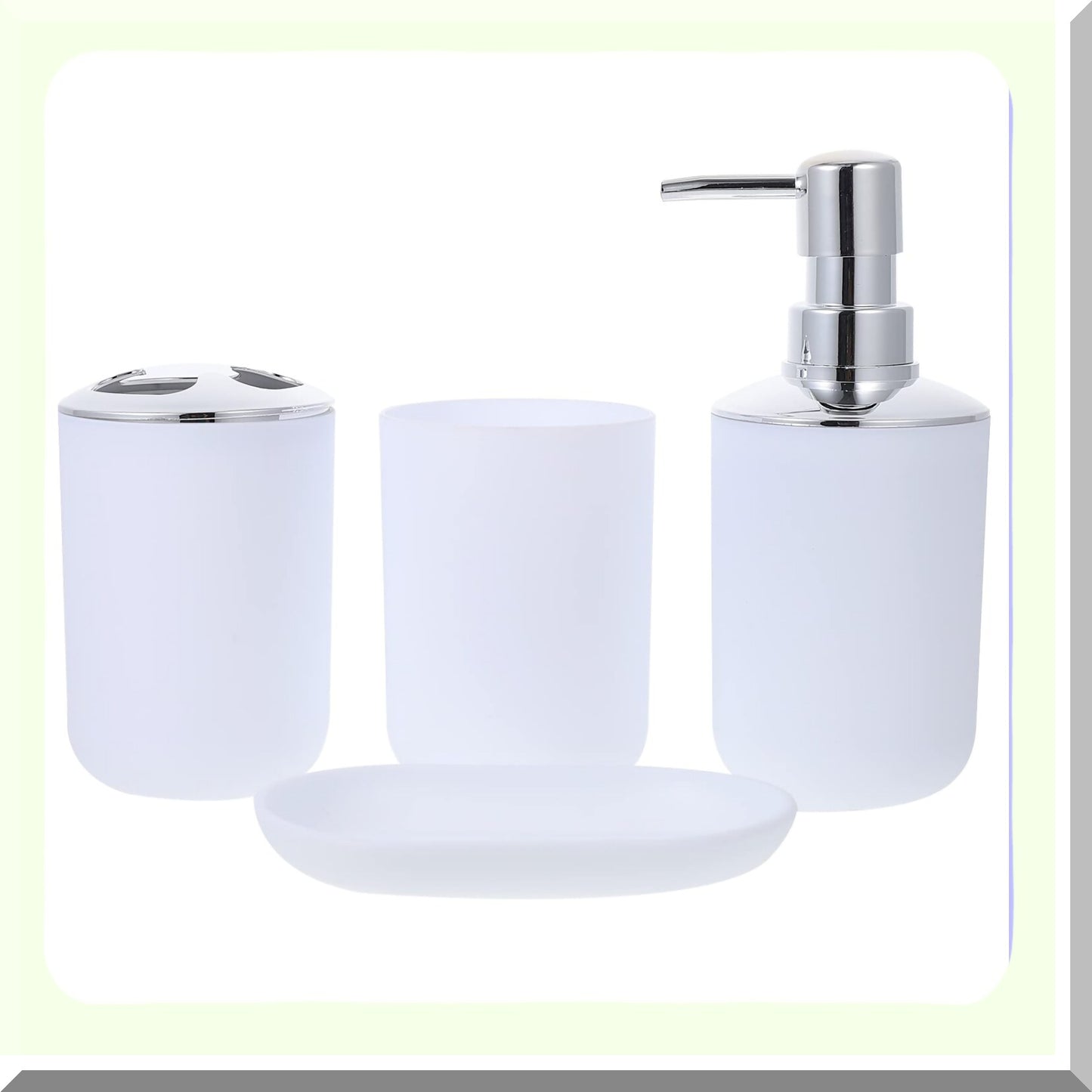 Bathroom Set with Soap Dispenser and Accessories