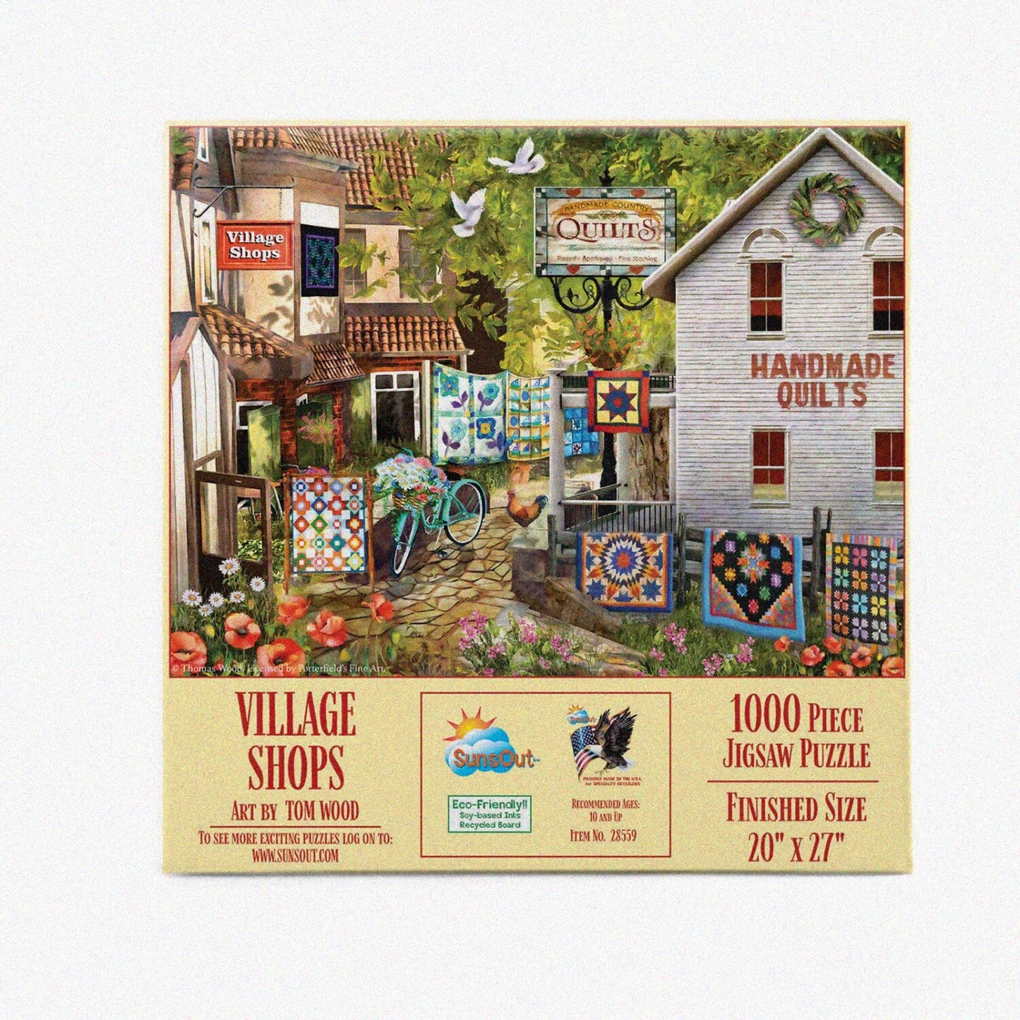 Village Shops 1000 pc Jigsaw Puzzle 20" x 27"
