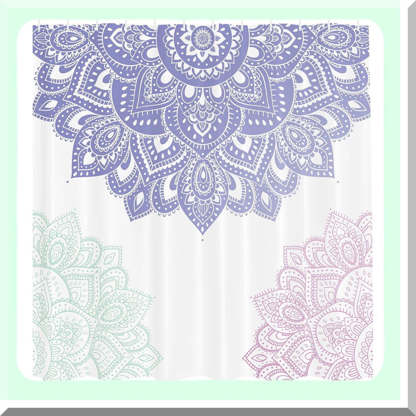Flora Shower Curtain Blue Violet 69x70 Inches