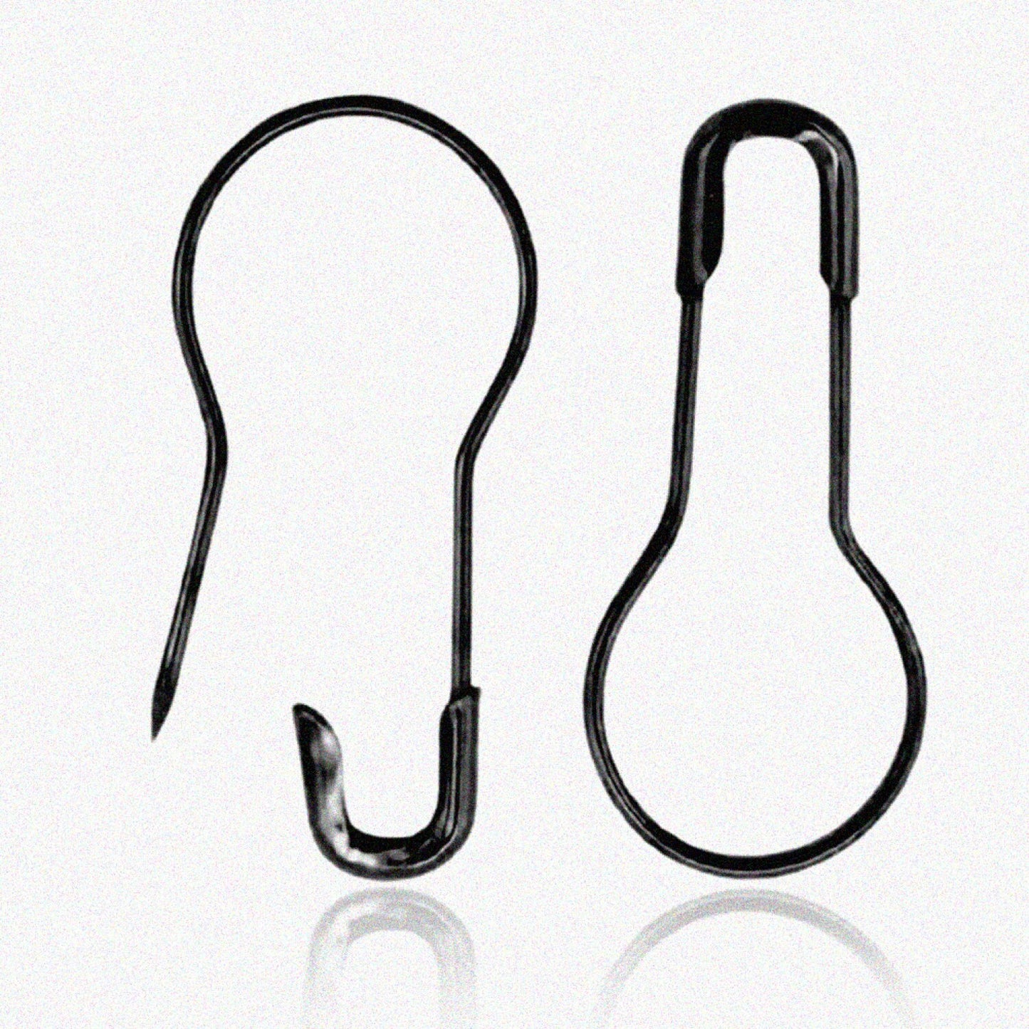 500pcs Black Metal Gourd-Shaped Safety Pins