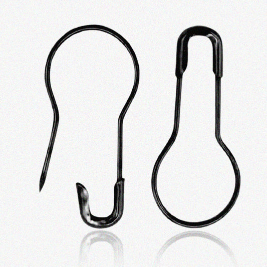 500pcs Black Metal Gourd-Shaped Safety Pins