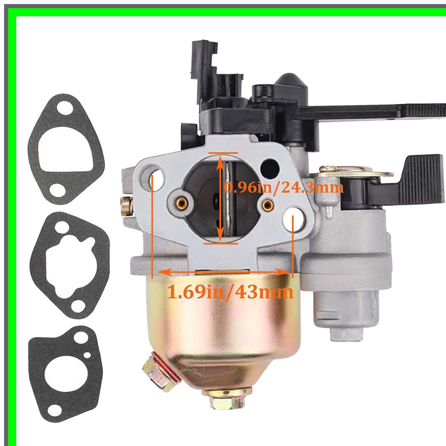 212cc Carburetor Kit for Predator 6.5HP 7HP Engines with Spark Plug and Insulator