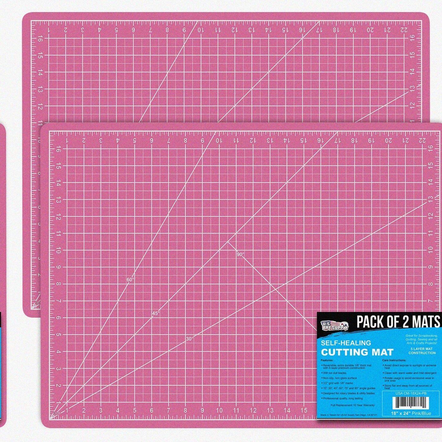 Pack of 2 18"x24" Self-Healing Cutting Mats