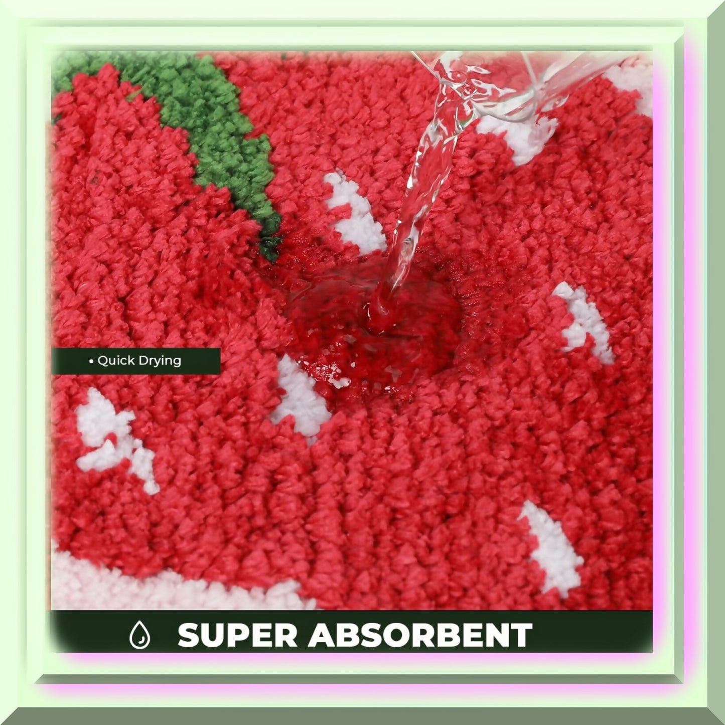 Strawberry Pink Microfiber Bath Mat 31"x20"