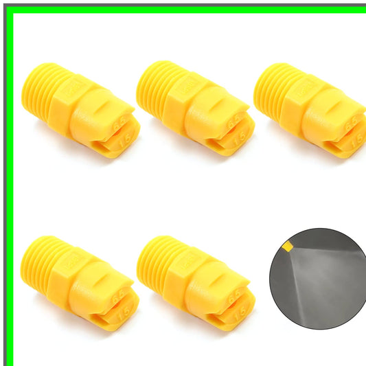 Precision Flat Fan Spray Nozzle Set, 1/4BSPT Male Thread, 5 Pack
