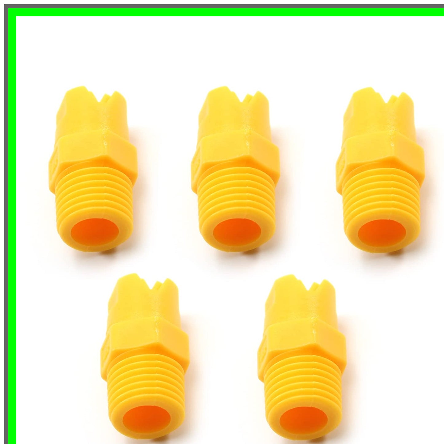 Precision Flat Fan Spray Nozzle Set, 1/4BSPT Male Thread, 5 Pack