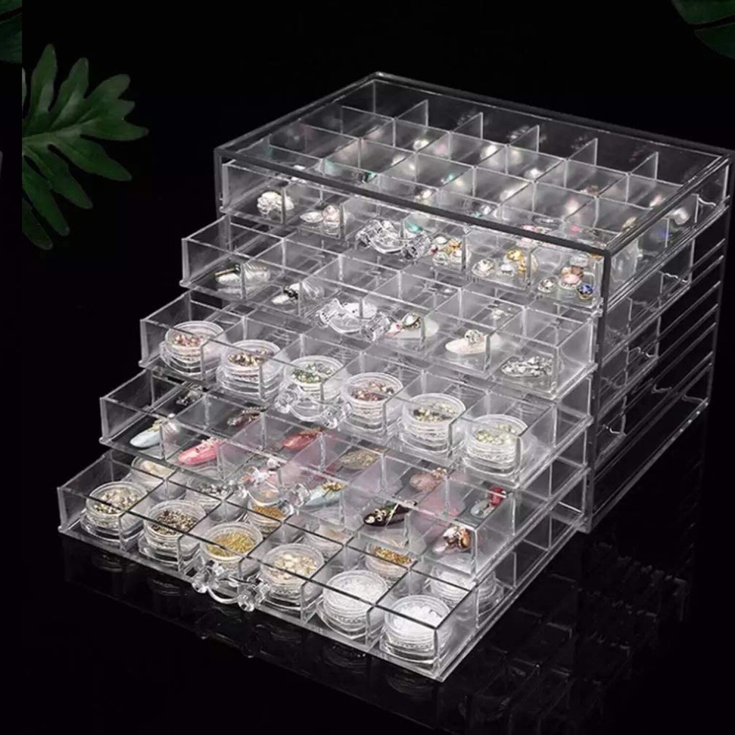 120 Grids Acrylic Nail and Jewelry Display Organizer