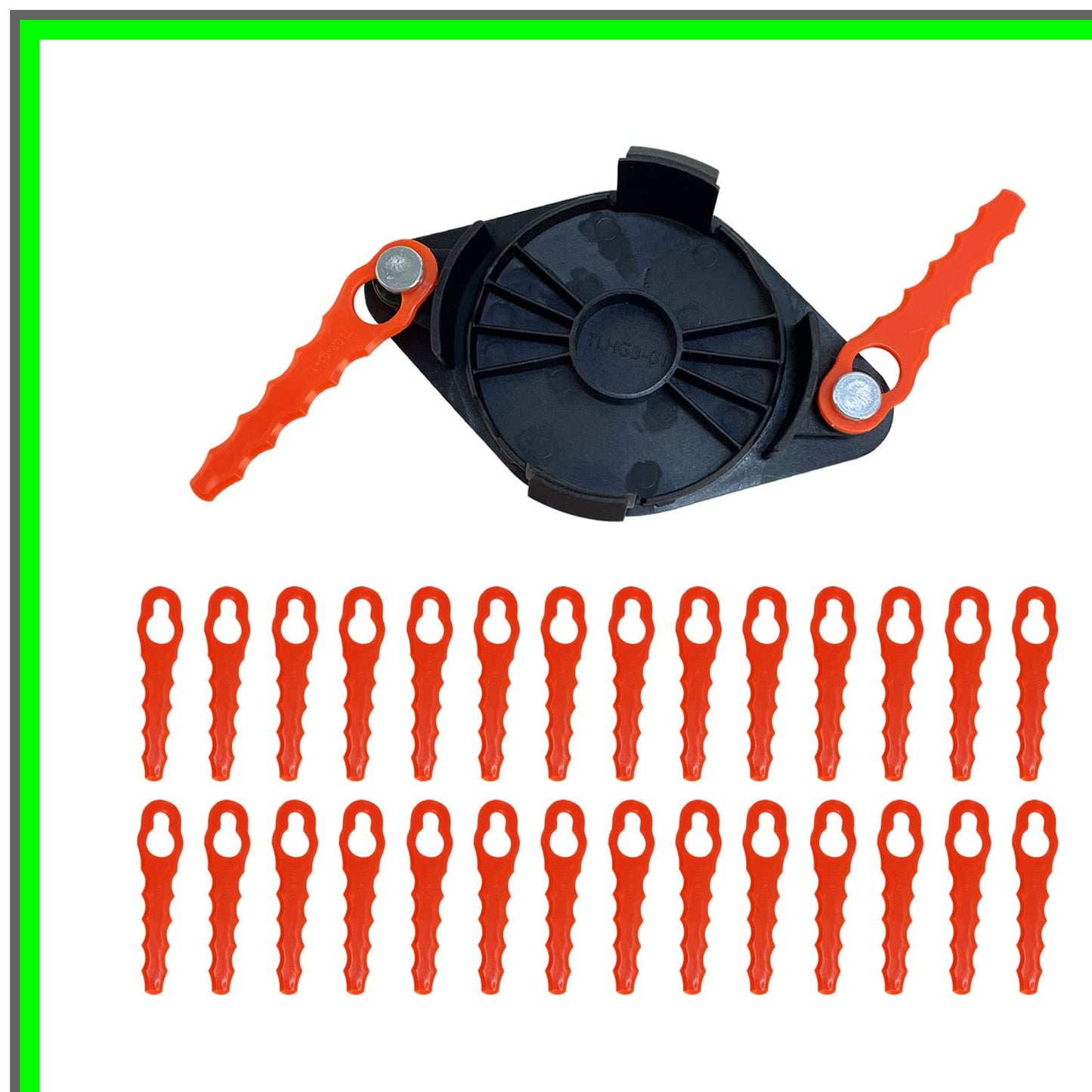 31-Piece Double Serrated Trimmer Head Replacement for Black Decker Models