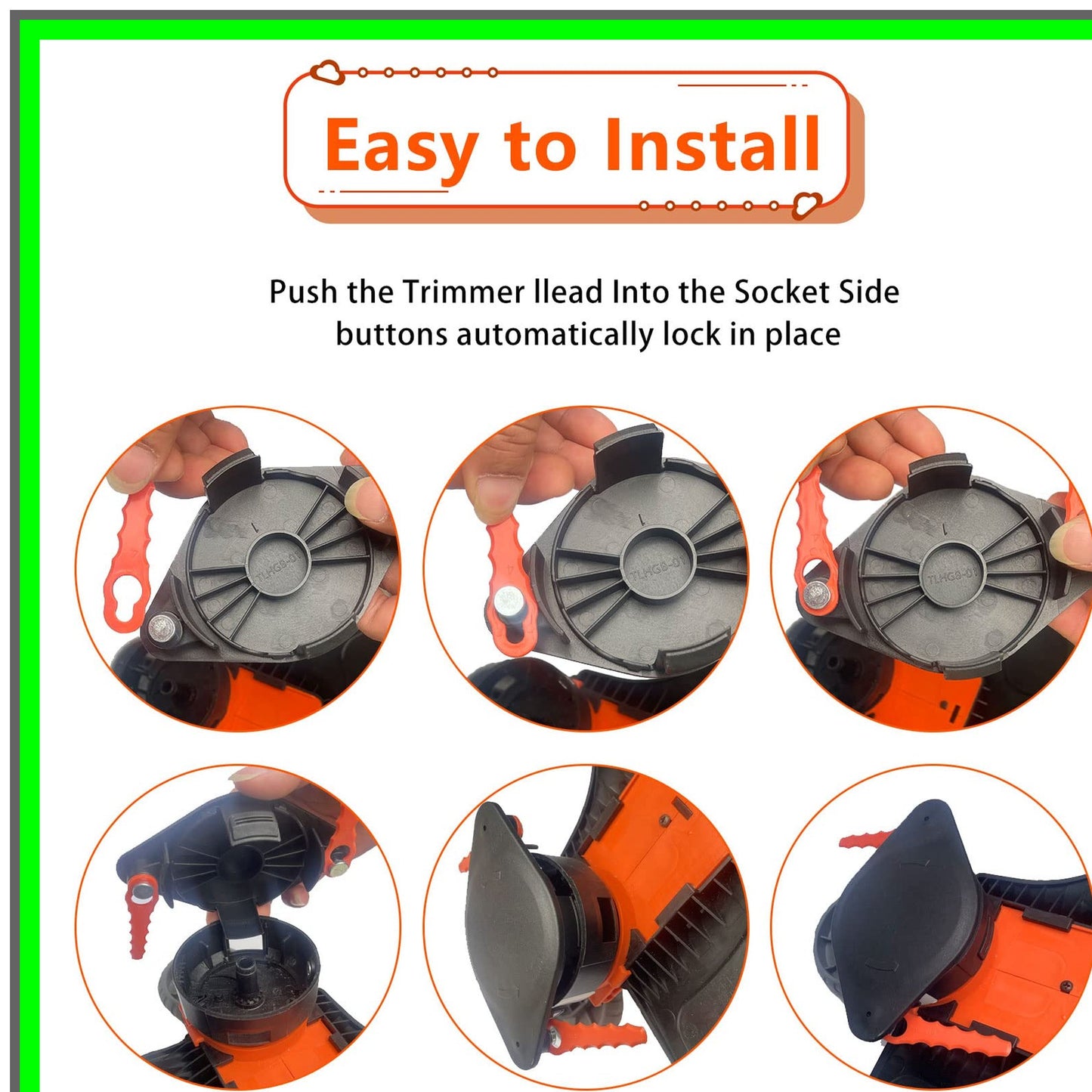 31-Piece Double Serrated Trimmer Head Replacement for Black Decker Models