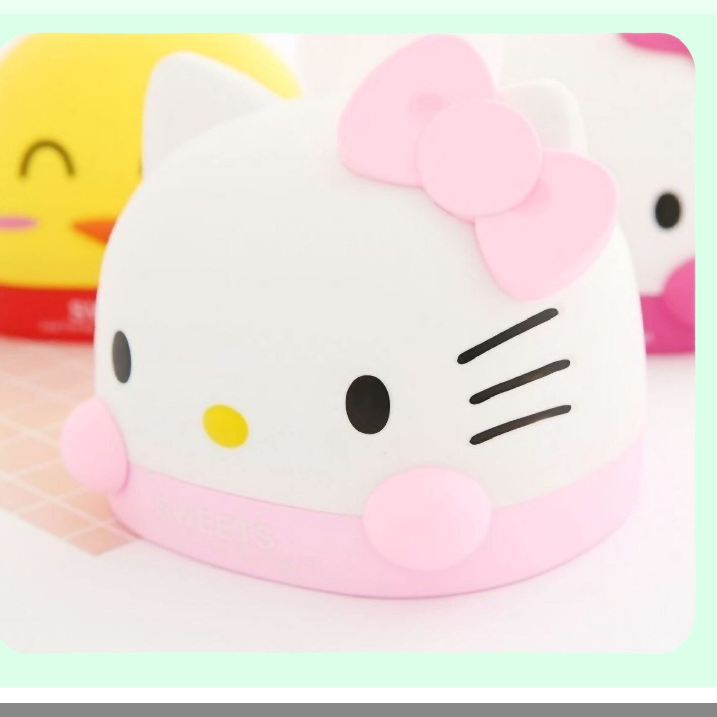 Pink Hello Kitty Tissue Box 6.8 x 6.7 x 6.6