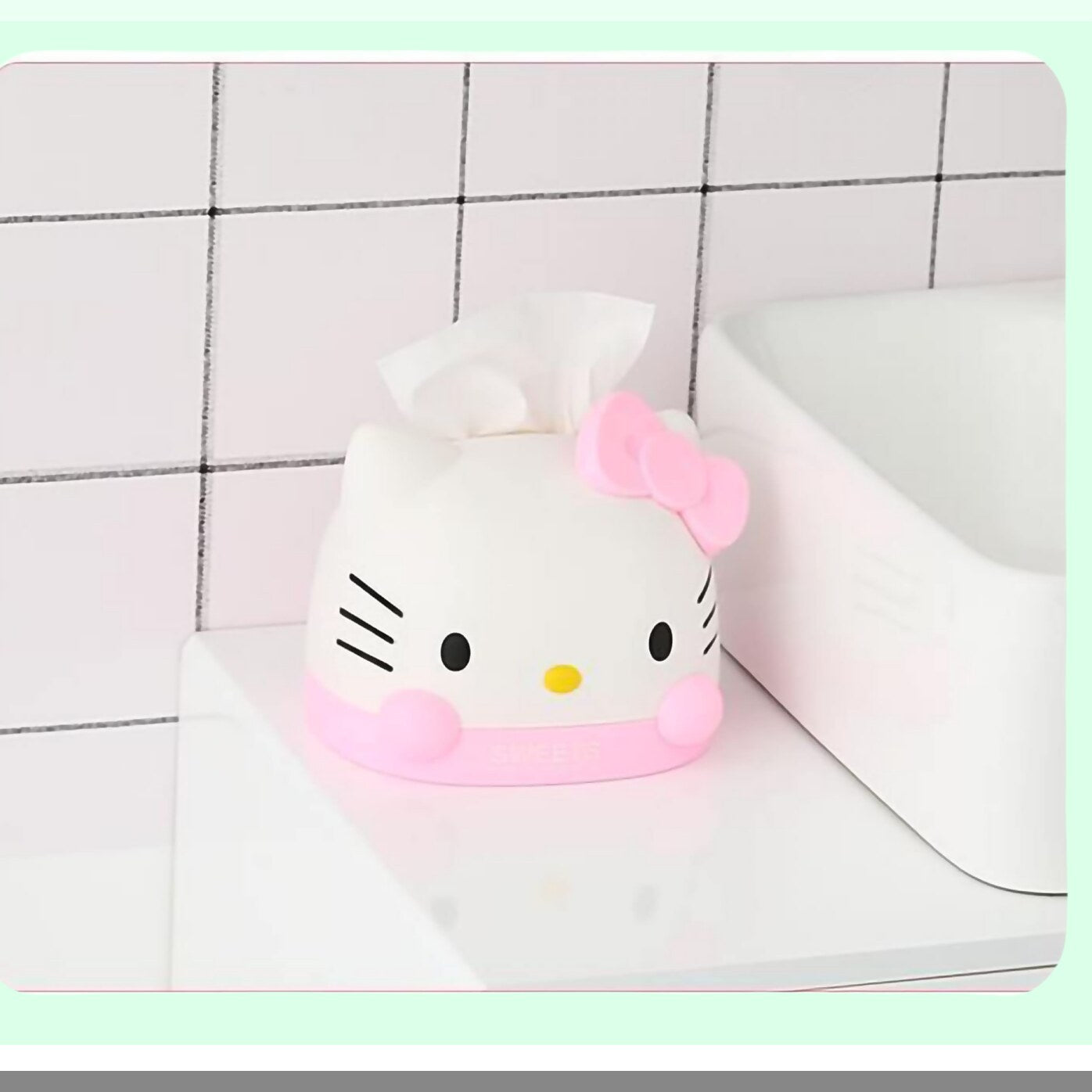 Pink Hello Kitty Tissue Box 6.8 x 6.7 x 6.6