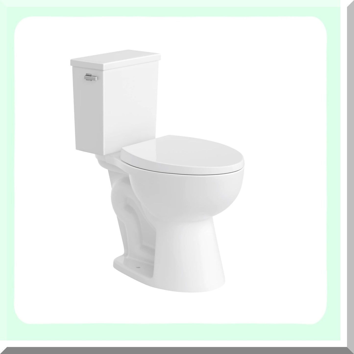 Elongated White Closed-Front Toilet Seat 18-1/2"