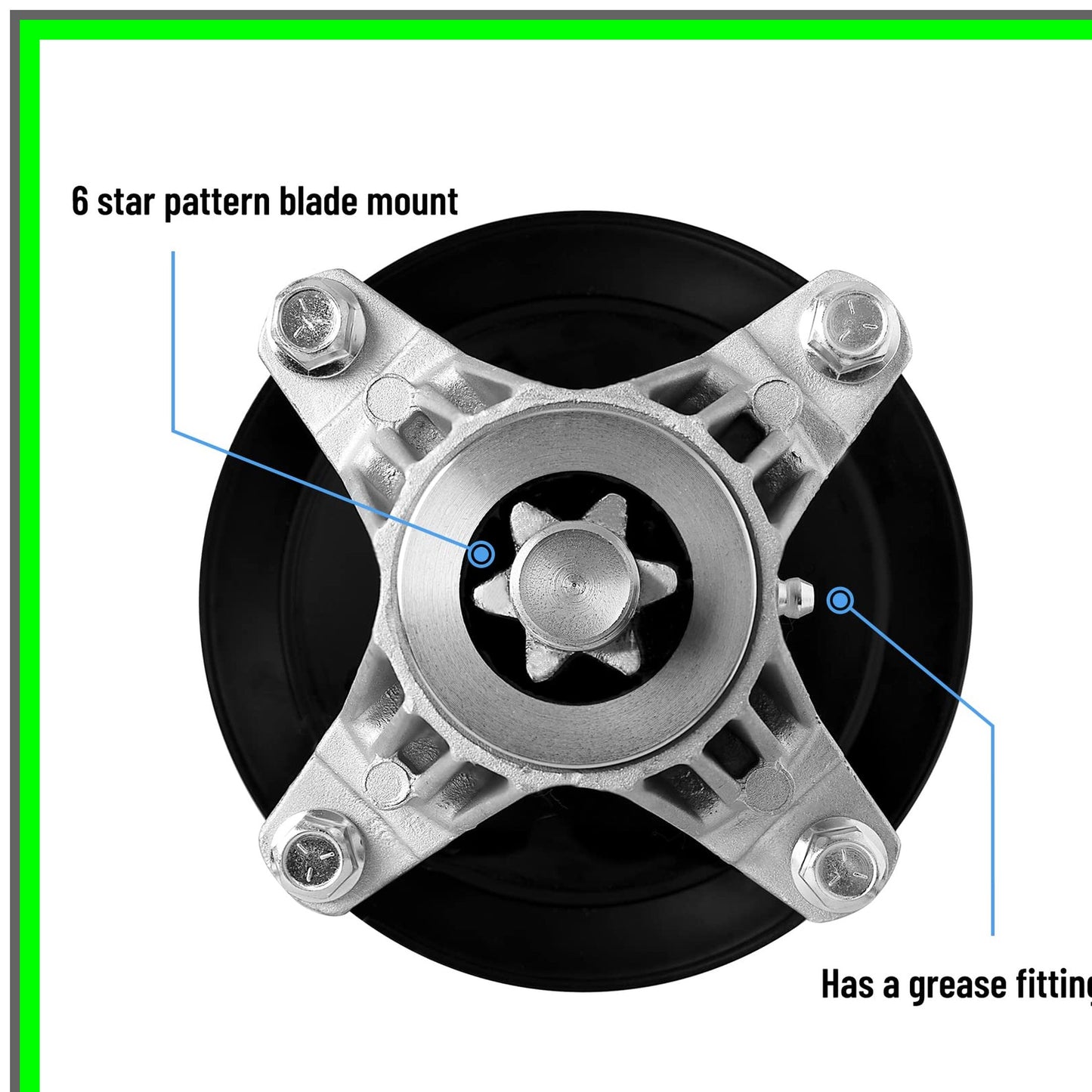 Cub Cadet 46" Mower Spindle Replacement Assembly with Grease Fitting