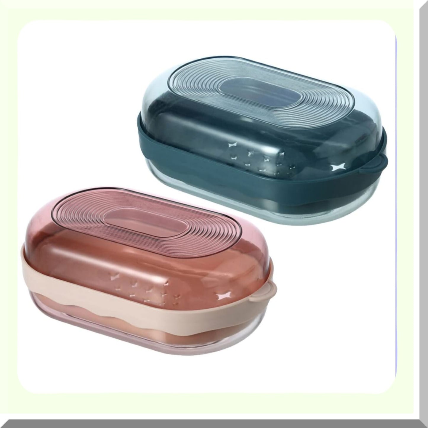 2 Pcs Travel Soap Container with Lid