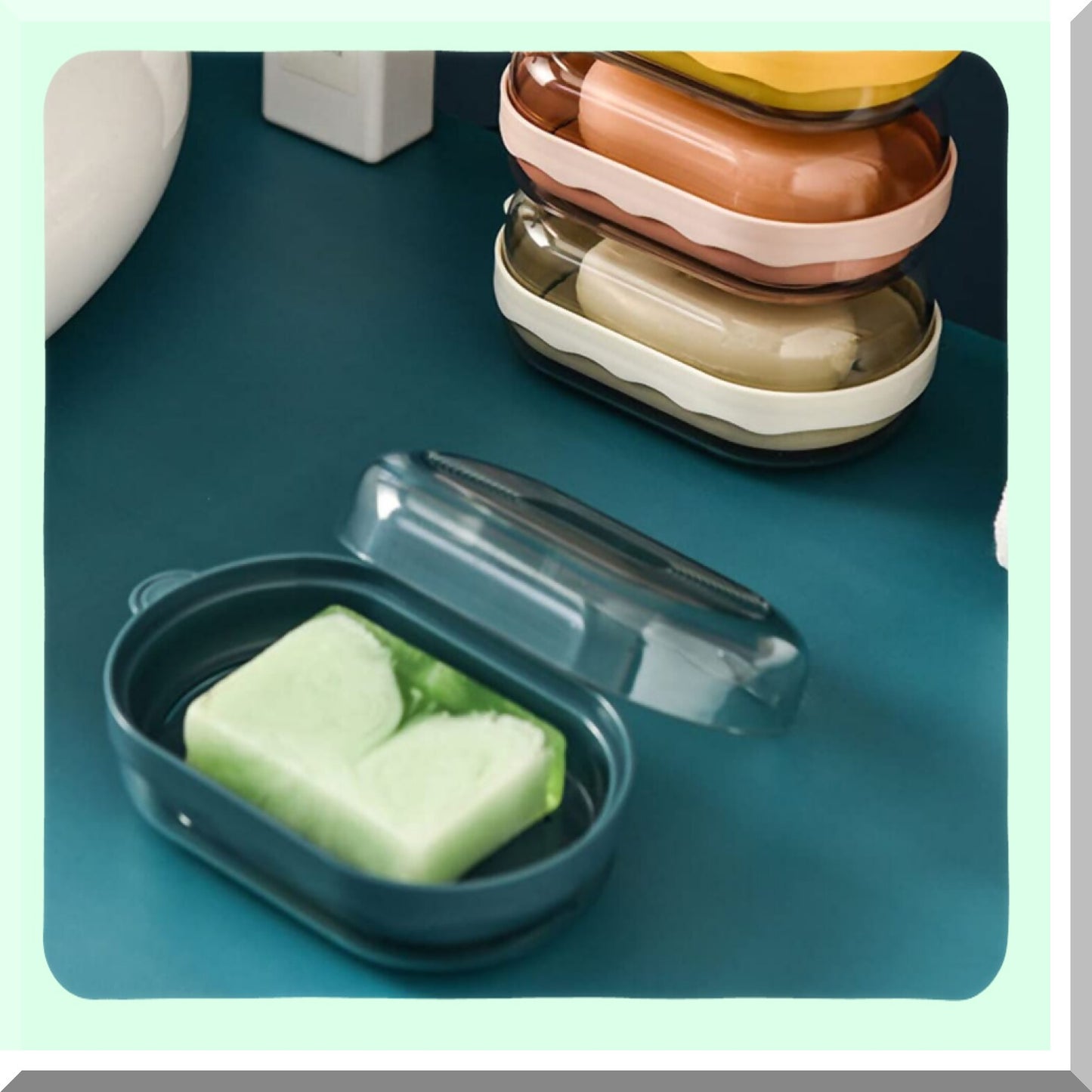 2 Pcs Travel Soap Container with Lid