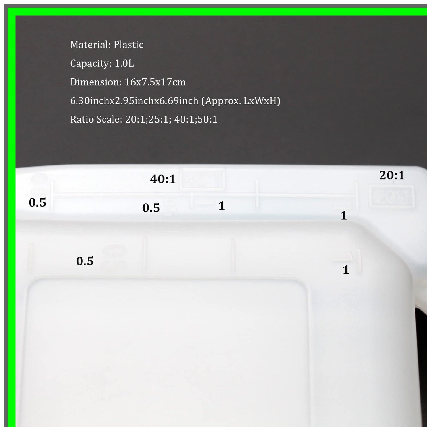 Versatile 2-Stroke Fuel Mixing Bottle for Chainsaws and Trimmers 1L