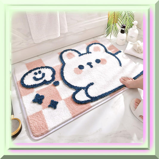 Animal Bathroom Rug Mat 16x24 Non-Slip Microfiber