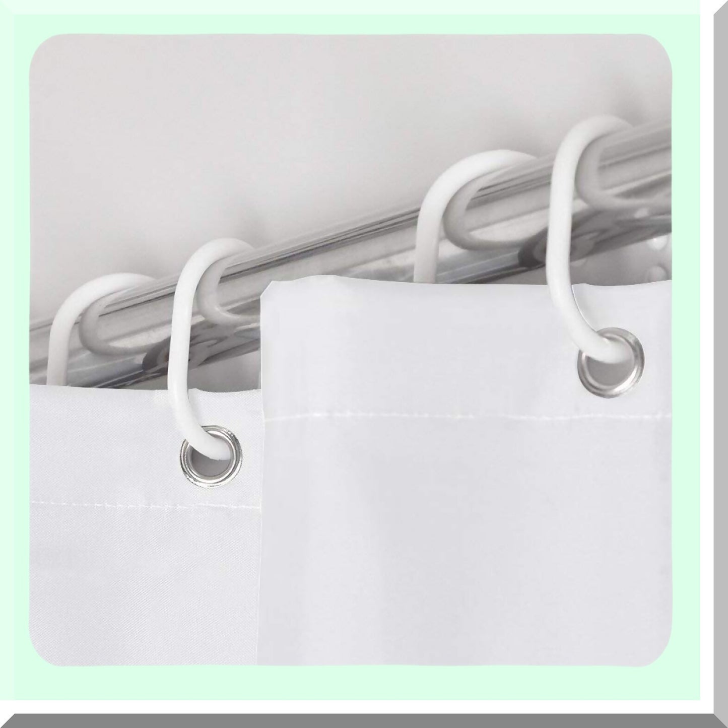 Blue Silver Xmas Ball Snowflake Shower Curtain