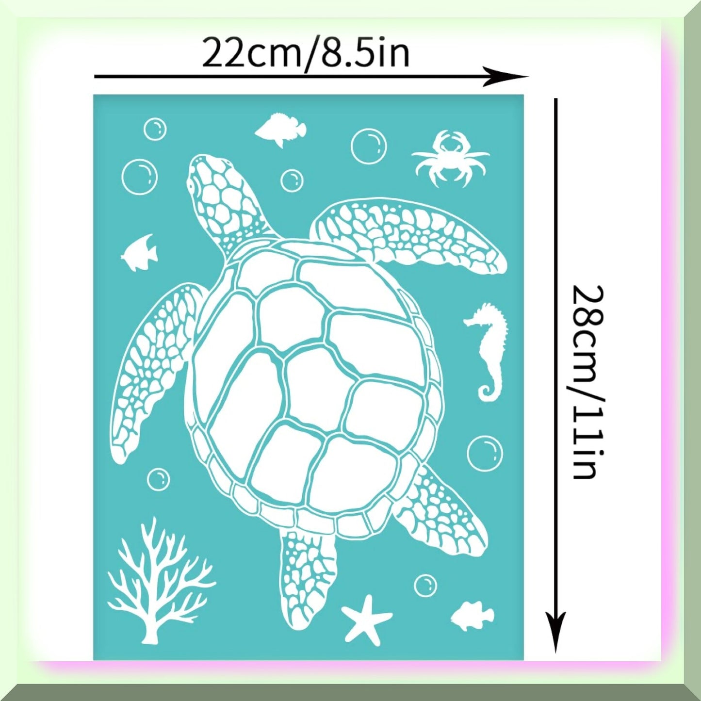 SeaPrint DIY Silk Screen Kit - Turtle & Starfish Stencils