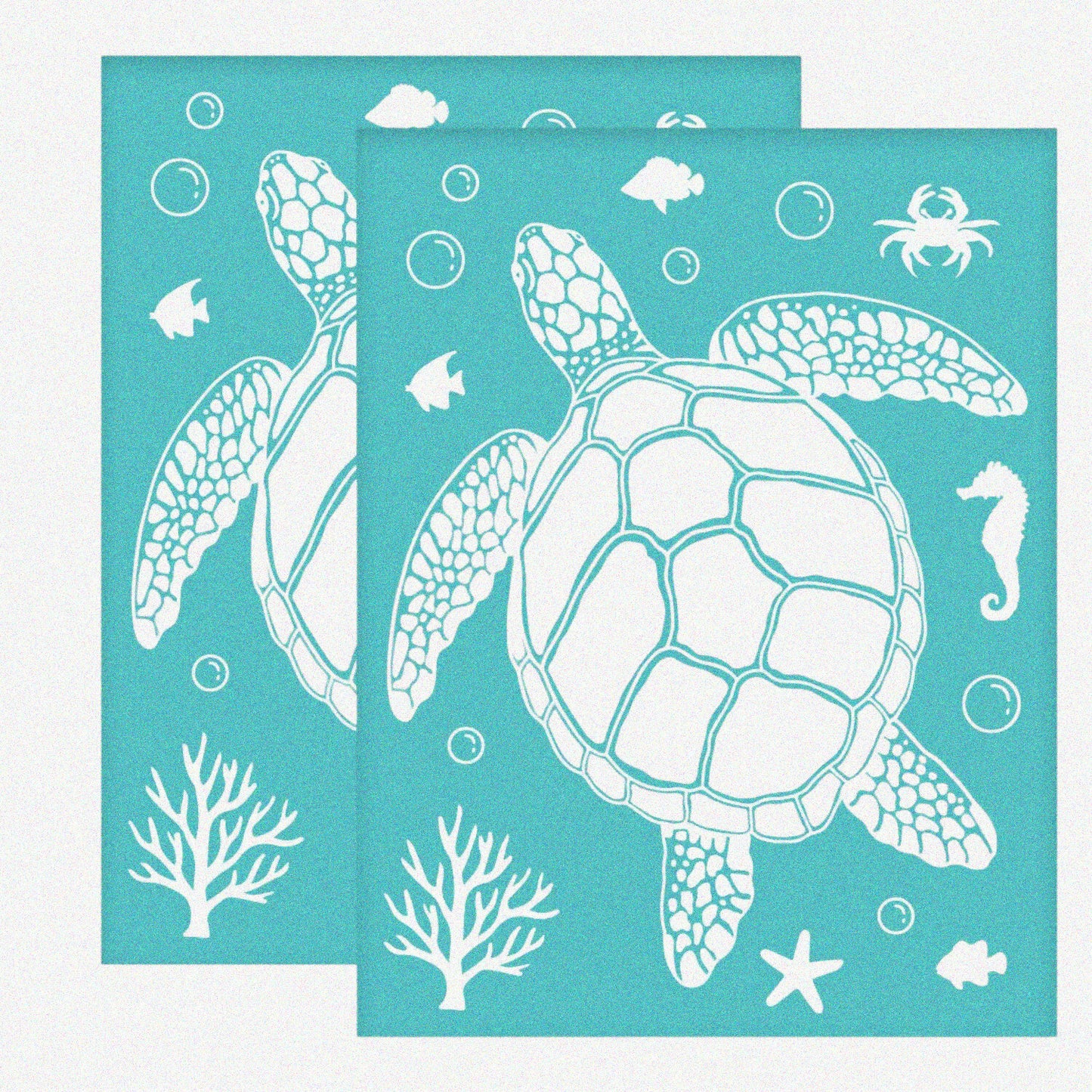 SeaPrint DIY Silk Screen Kit - Turtle & Starfish Stencils