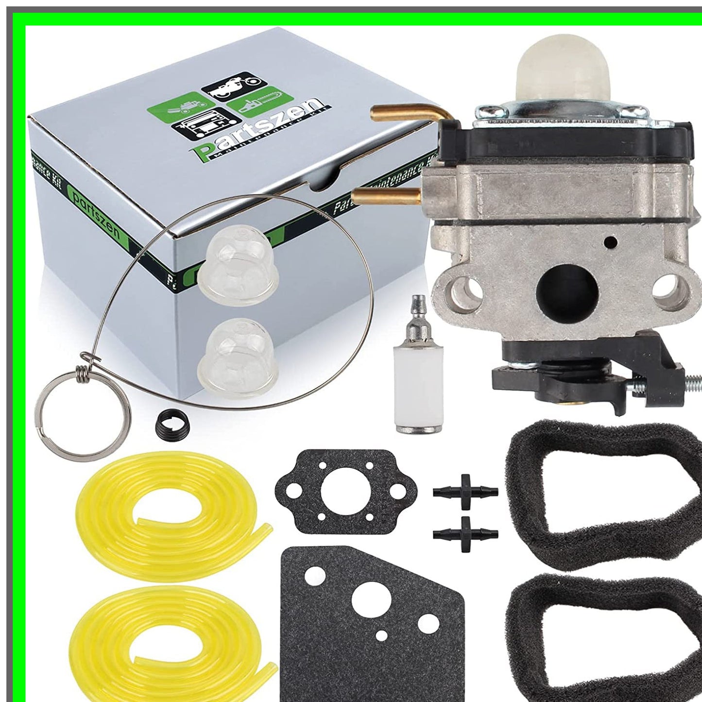 Ryobi 25cc Carburetor Replacement with Fuel Line Kit for String Trimmers