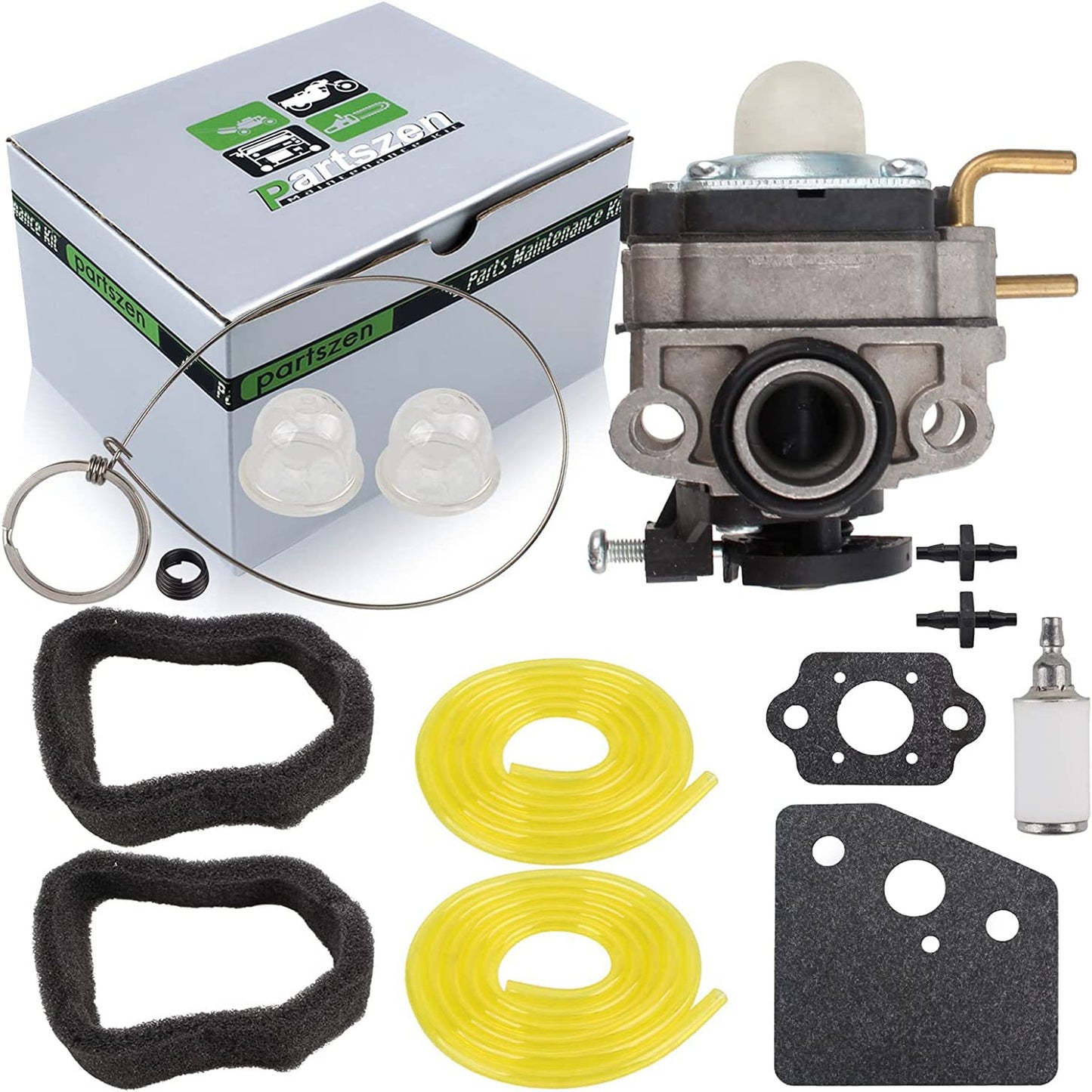 Ryobi 25cc Carburetor Replacement with Fuel Line Kit for String Trimmers